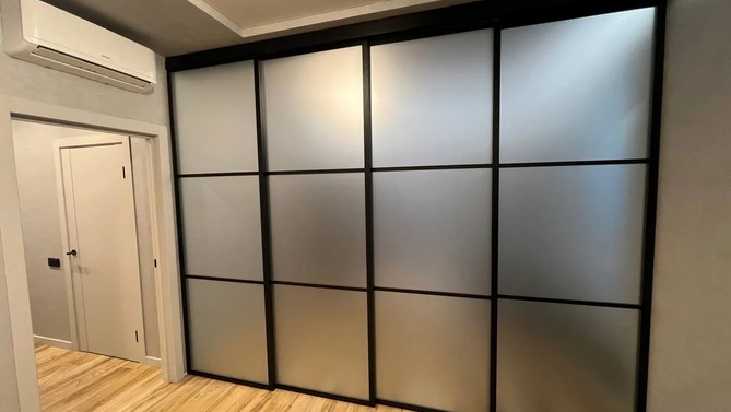 Каскадная перегородка Сон град, с матовым стеклом, в спальню, Арт.0020-01