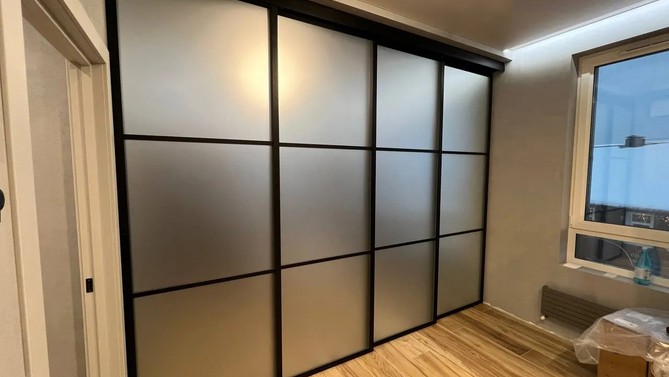 Каскадная перегородка Сон град, с матовым стеклом, в спальню, Арт.0020-03