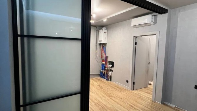 Каскадная перегородка Сон град, с матовым стеклом, в спальню, Арт.0020-05