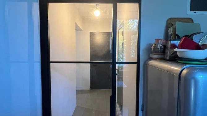 Двери в раме Lans, с прозрачным стеклом, на кухню, Арт.0031-03