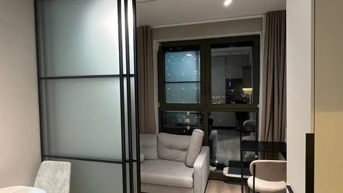 Каскадные двери межкомнатные Ecalum, с матовым стеклом, на кухню, Арт.0037-05