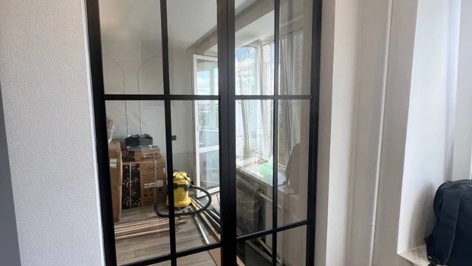 Межкомнатная дверь гармошка раздвижная Grandia, на кухню, Арт.0048-01