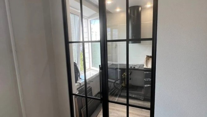 Межкомнатная дверь гармошка раздвижная Grandia, на кухню, Арт.0048-02