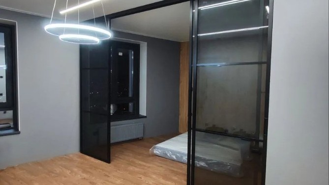 Межкомнатная перегородка Blackloft, с доводчиком в спальню, Арт.0070-03