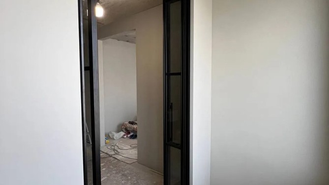 Межкомнатная перегородка Верда, с прозрачным стеклом, на балкон, Арт.0081-06