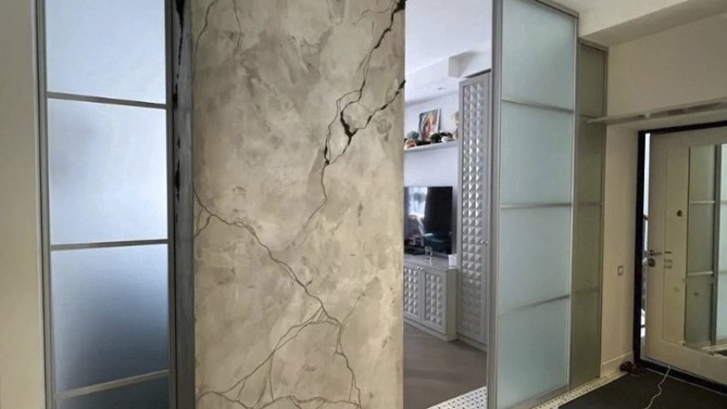 Стеклянная перегородка Арткупе, с матовым стеклом, в гостиную, Арт.0134-02