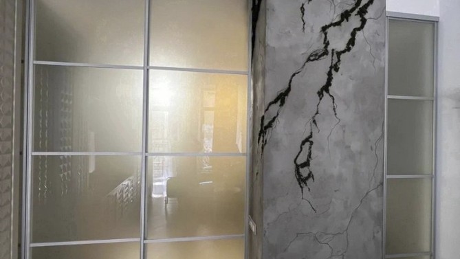 Стеклянная перегородка Арткупе, с матовым стеклом, в гостиную, Арт.0134-03