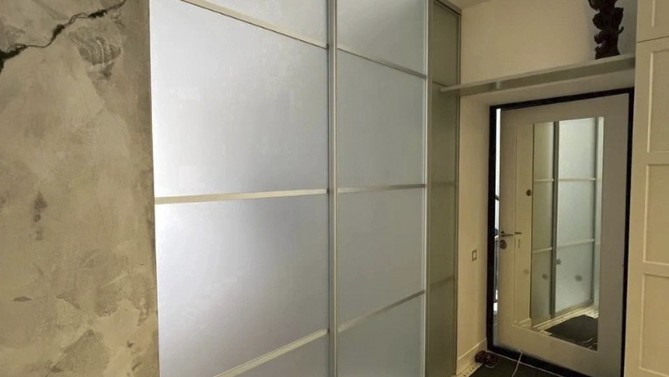 Стеклянная перегородка Арткупе, с матовым стеклом, в гостиную, Арт.0134-06