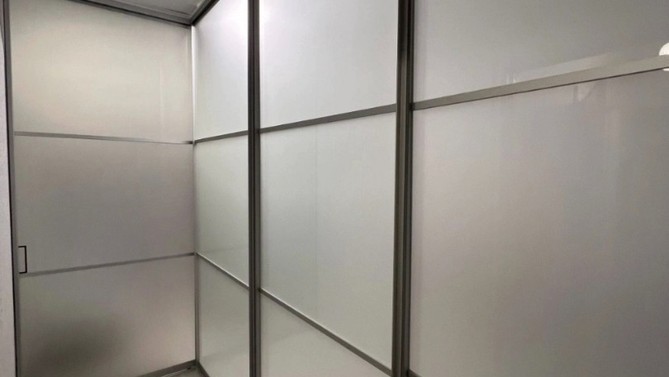 Межкомнатная перегородка Unicohome, с матовым стеклом, в спальню, Арт.0150-03