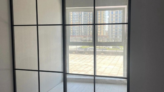 Межкомнатная перегородка Makuhni, с прозрачным стеклом, на балкон, Арт.0179-02