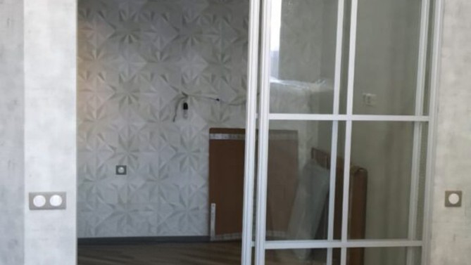 Межкомнатные подвесные двери Miao, с прозрачным стеклом, с доводчиком в спальню, Арт.0288-02