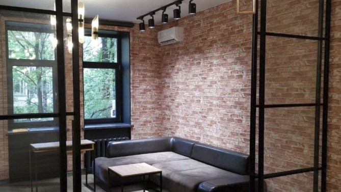 Перегородка из стекла, модель Zamm, в спальню, Арт.0520-03